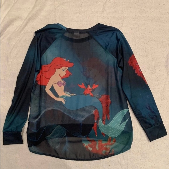 Disney The Little Mermaid long Sleeve Shirt with sheer back - Picture 3 of 3